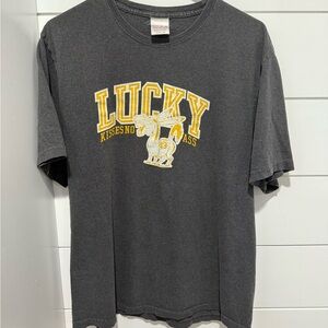 Lucky Brand Charcoal Tee with Yellow Graphic